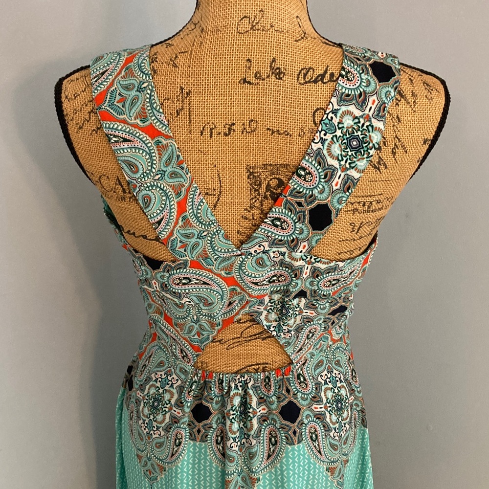 Maeve by Anthropology Midi Dress Women Size 8 Teal - Picture 4 of 14